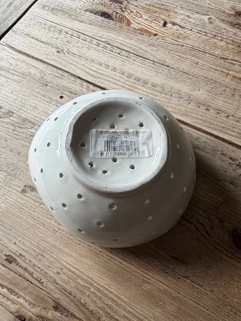 FARMHOUSE Pottery Berry CREAM WHITE STRAINER COLANDER BOWL